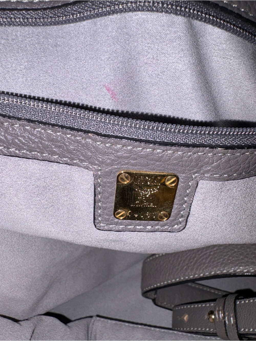 Mcm Gray Women's Top-Handle Satchel Bag with crossbody strap - Picture 13 of 16